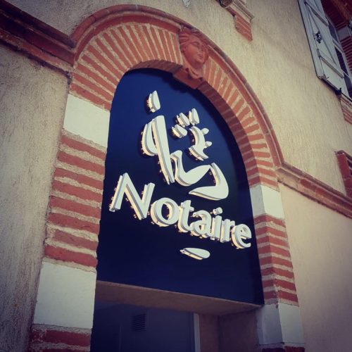 Enseigne notaire Toulouse enseigne lumineuse à Toulouse fabricant enseigne led et signalétique