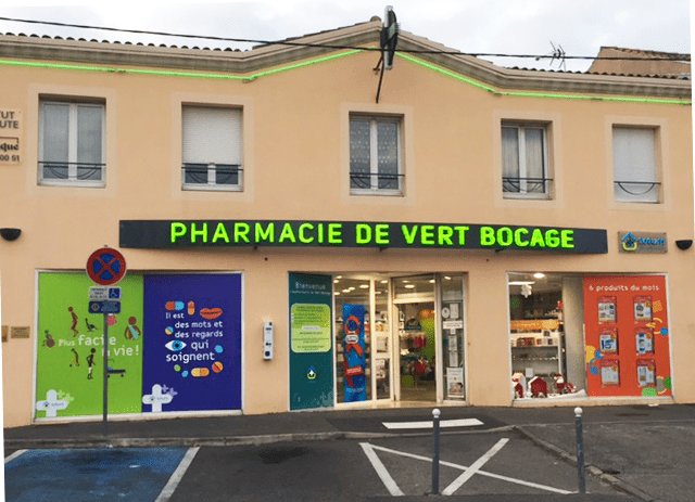 Enseigne led pharmacie marquage vitrine marquage publicitaire Toulouse