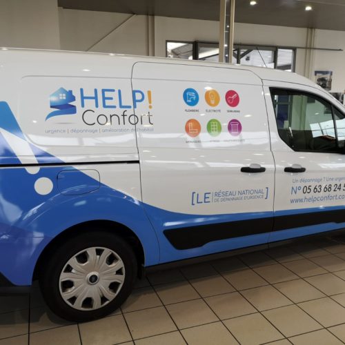 Marquage véhicule Toulouse enseigne Toulouse signalétique Sign'enseigne pour Help Confort