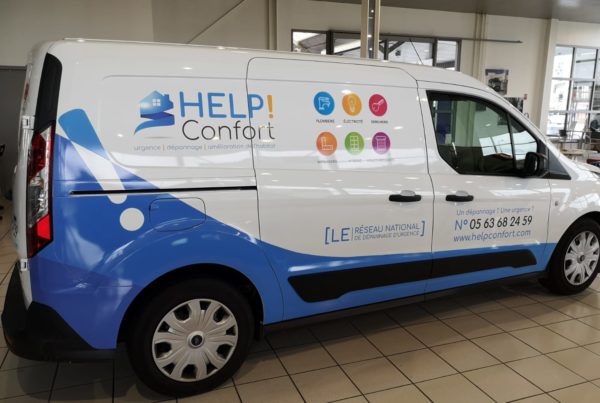 Marquage véhicule Toulouse enseigne Toulouse signalétique Sign'enseigne pour Help Confort