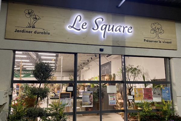 Enseigne lumineuse bois Le Square Castanet