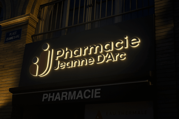 Enseigne pharmacie Jeanne d'Arc