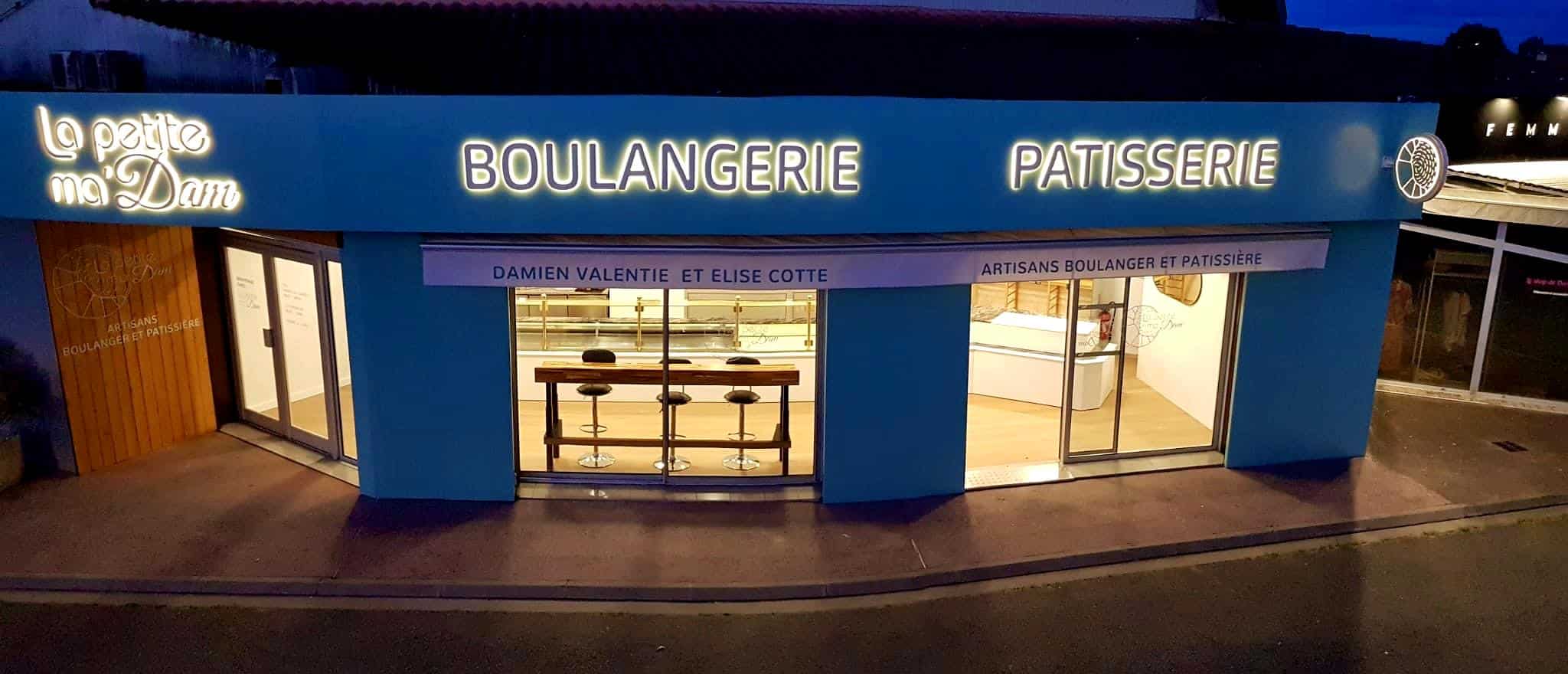 Enseigne lumineuse rétro éclairée Boulangerie