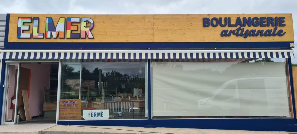 Enseigne lumineuse boulangerie Elmer