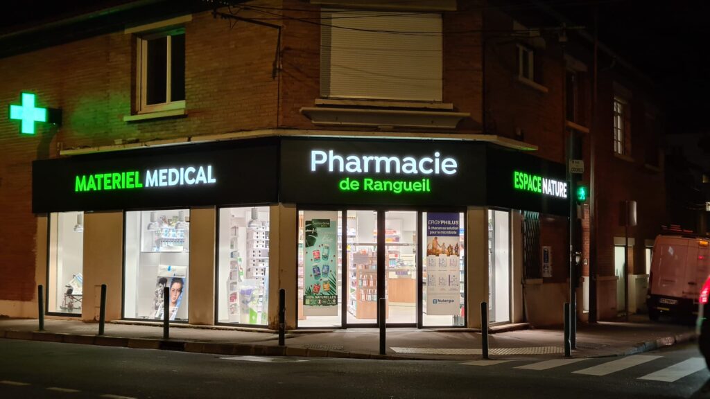 Enseigne lumineuse pharmacie Toulouse