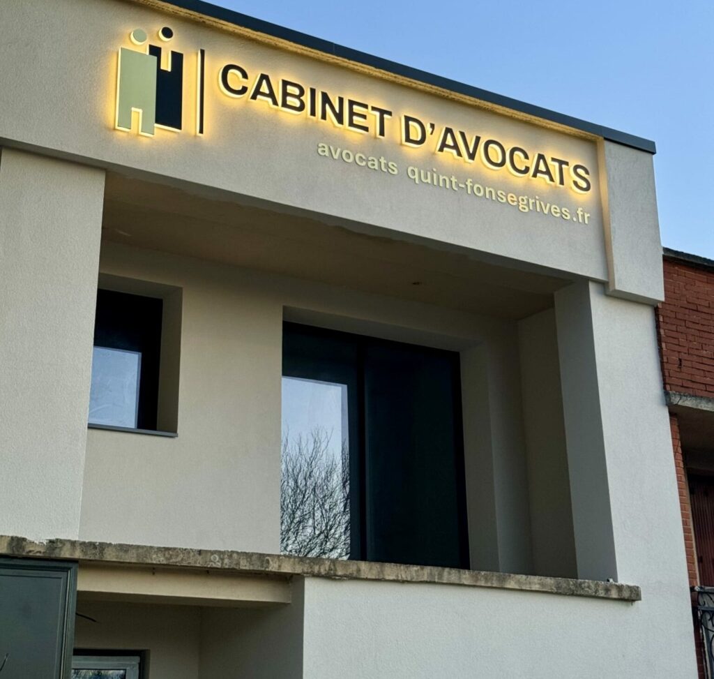 Enseigne lumineuse Cabinet d'avocat Toulouse